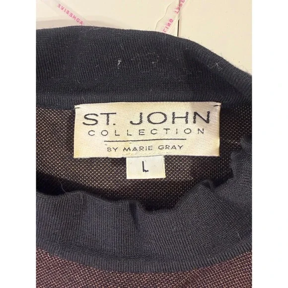 Vintage Marie Grey Large Cheetah Shoulder Pad Sweater Bold Print Max Statement - Picture 6 of 9